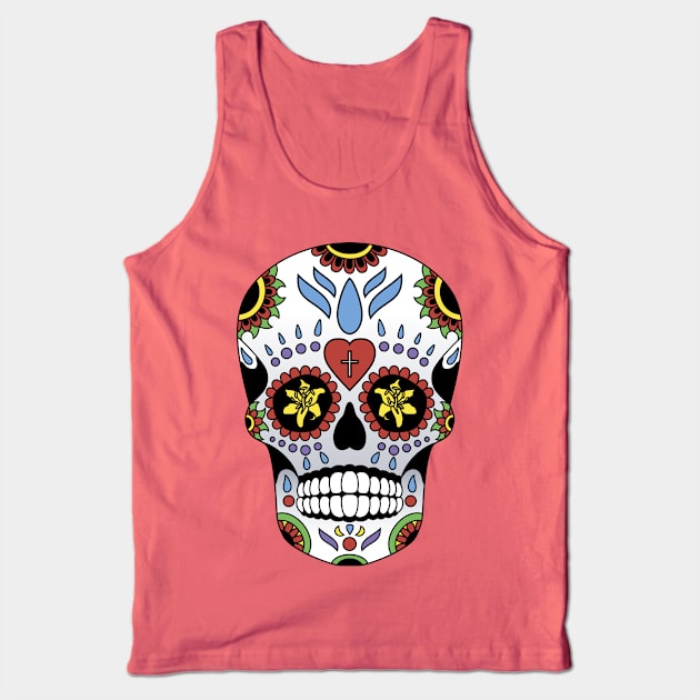 Sugar skull Tank Top by senkova